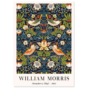 Artfulprints Poster William Morris – Strawberry thief – A4 21×29.7 cm