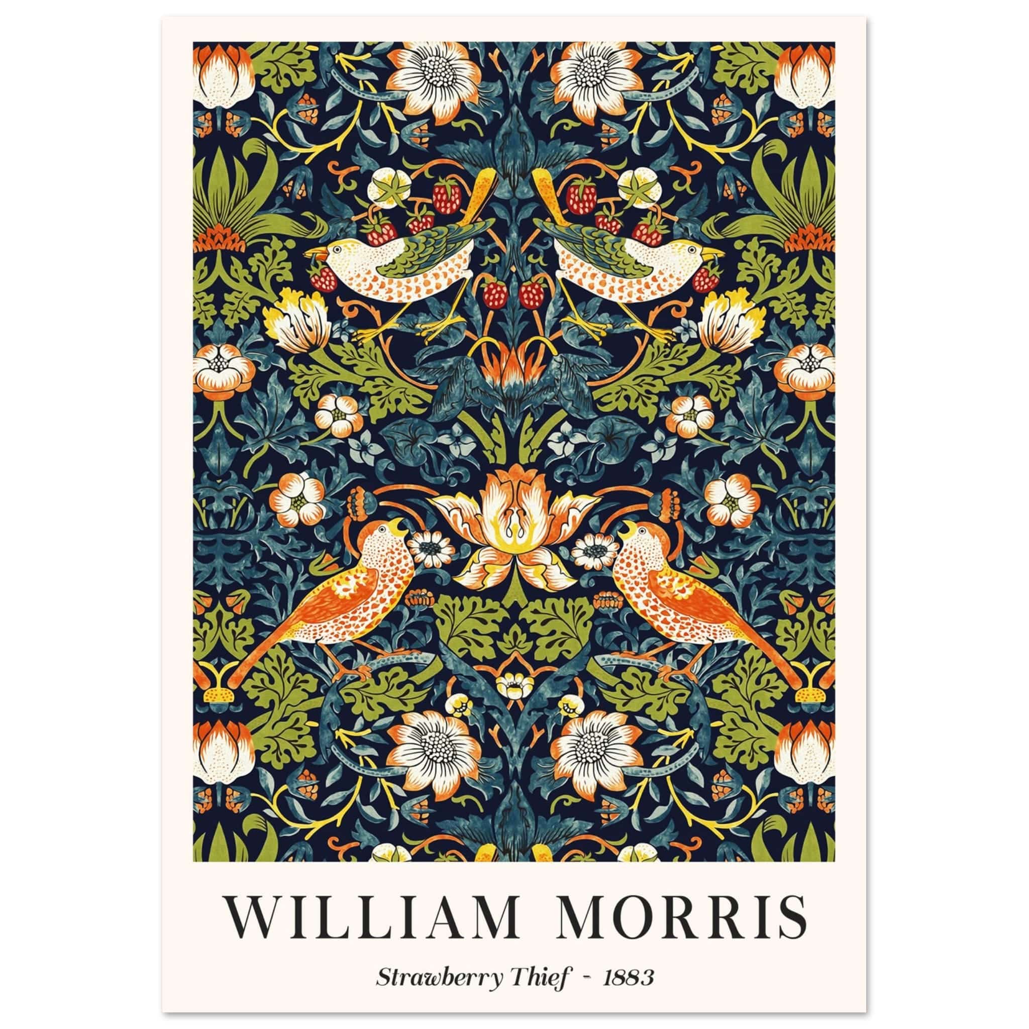 Artfulprints Poster William Morris - Strawberry thief - A4 21x29.7 cm