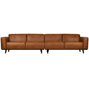 WOOOD 4-zits bank XL Statement – Eco-leder – Cognac – 77x372x93 WOOOD 4-zits bank XL Statement – Eco-leder – Cognac – 77x372x93