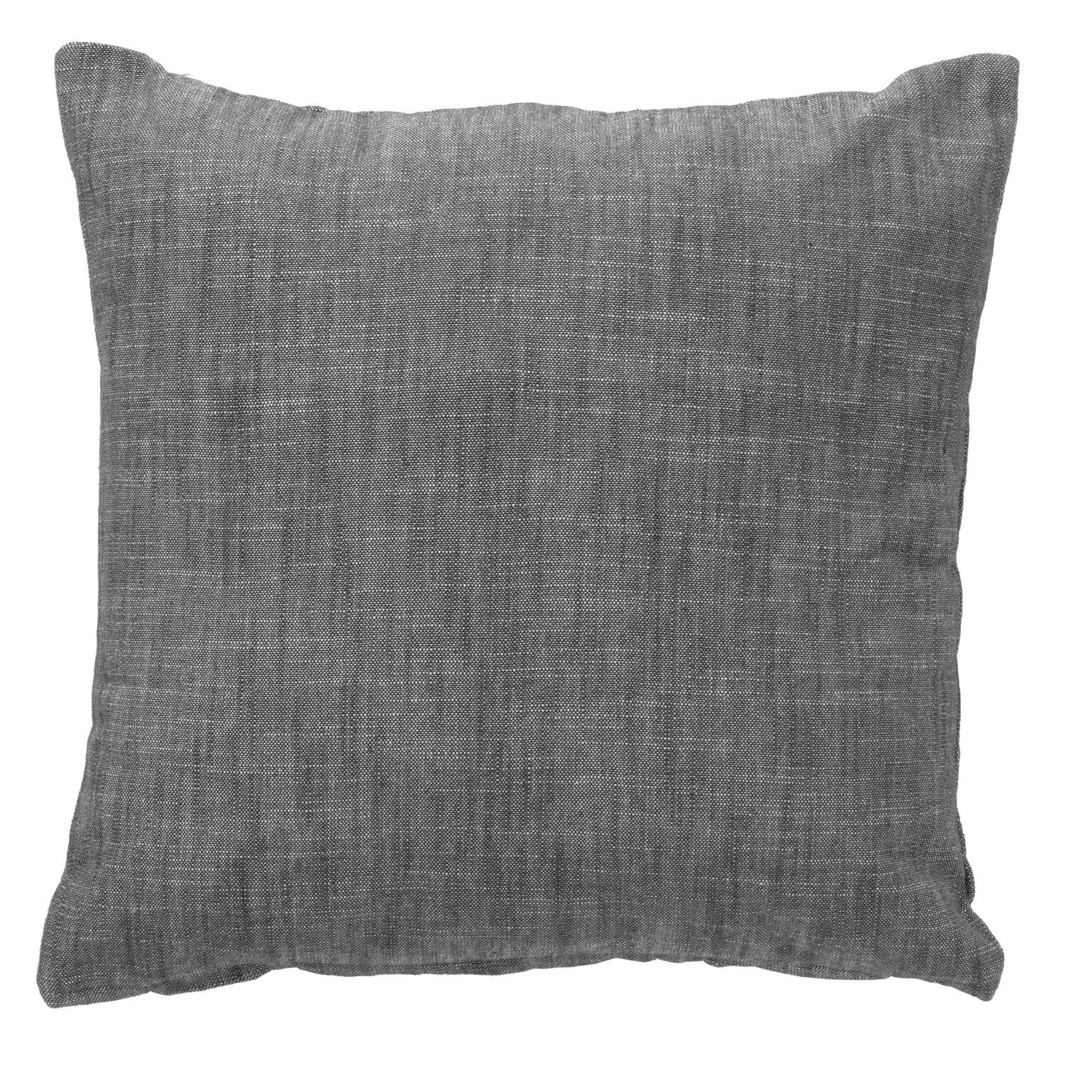 NATURA - sierkussen 45x45 cm - 100% biologisch katoen - Charcoal Gray