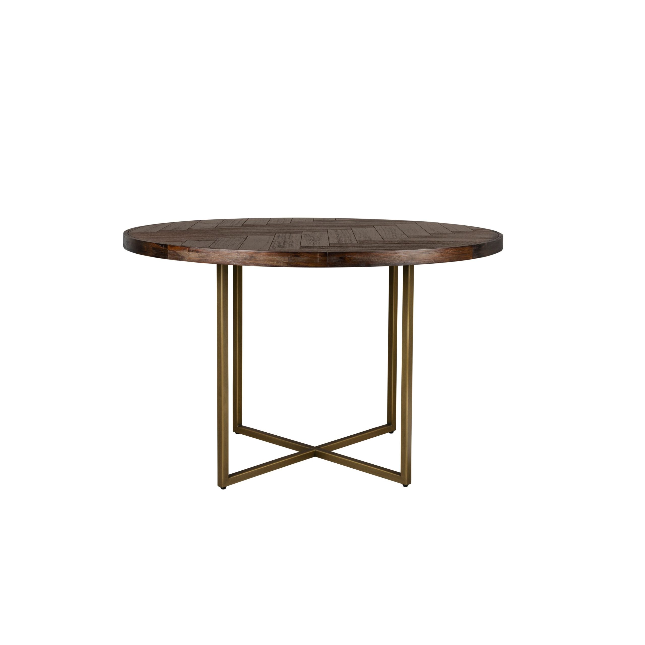 Dutchbone Class Eettafel Rond 120 cm Acaciahout - Bruin
