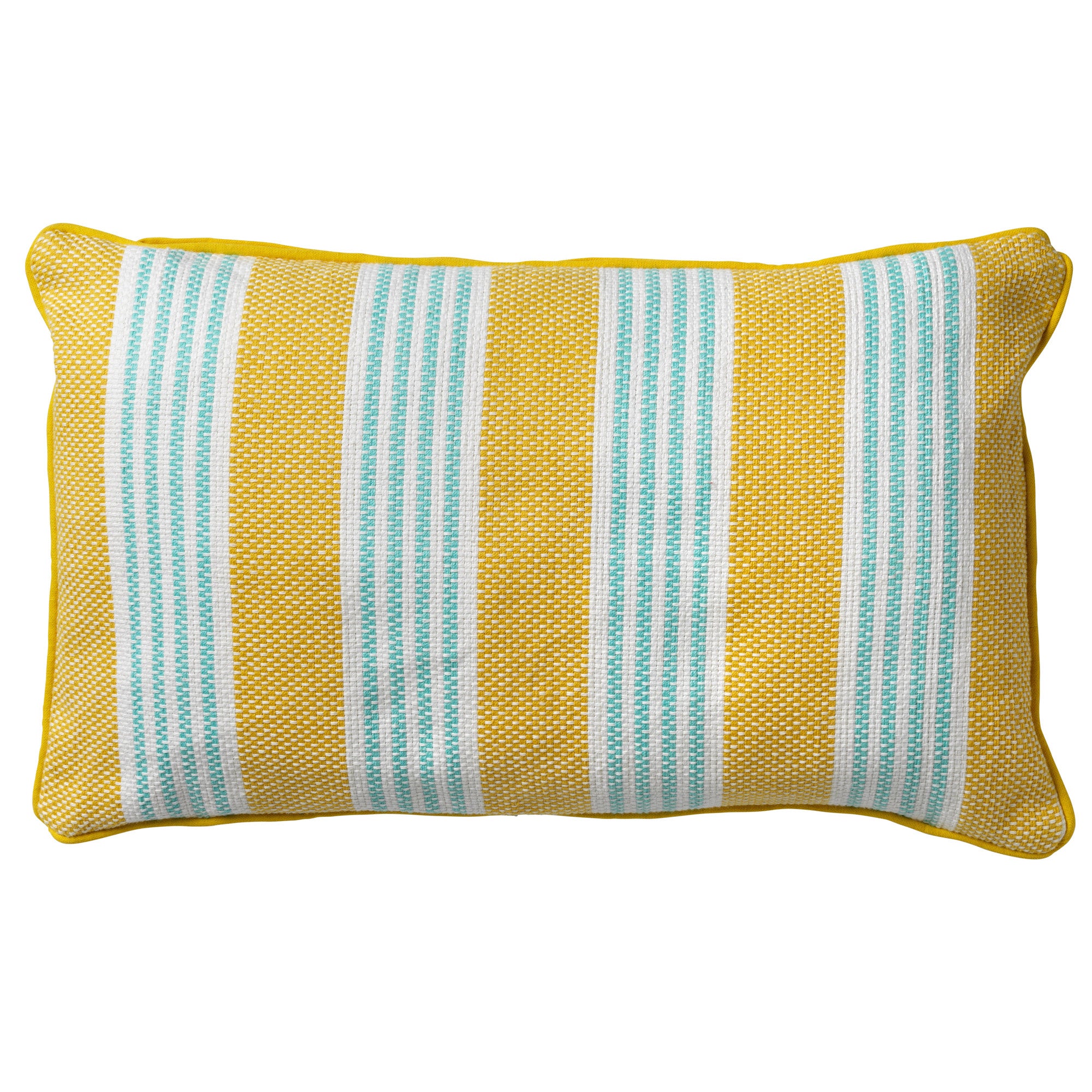 STRIPES - sierkussen 30x50 cm - katoen - streepjes - Lemon - geel