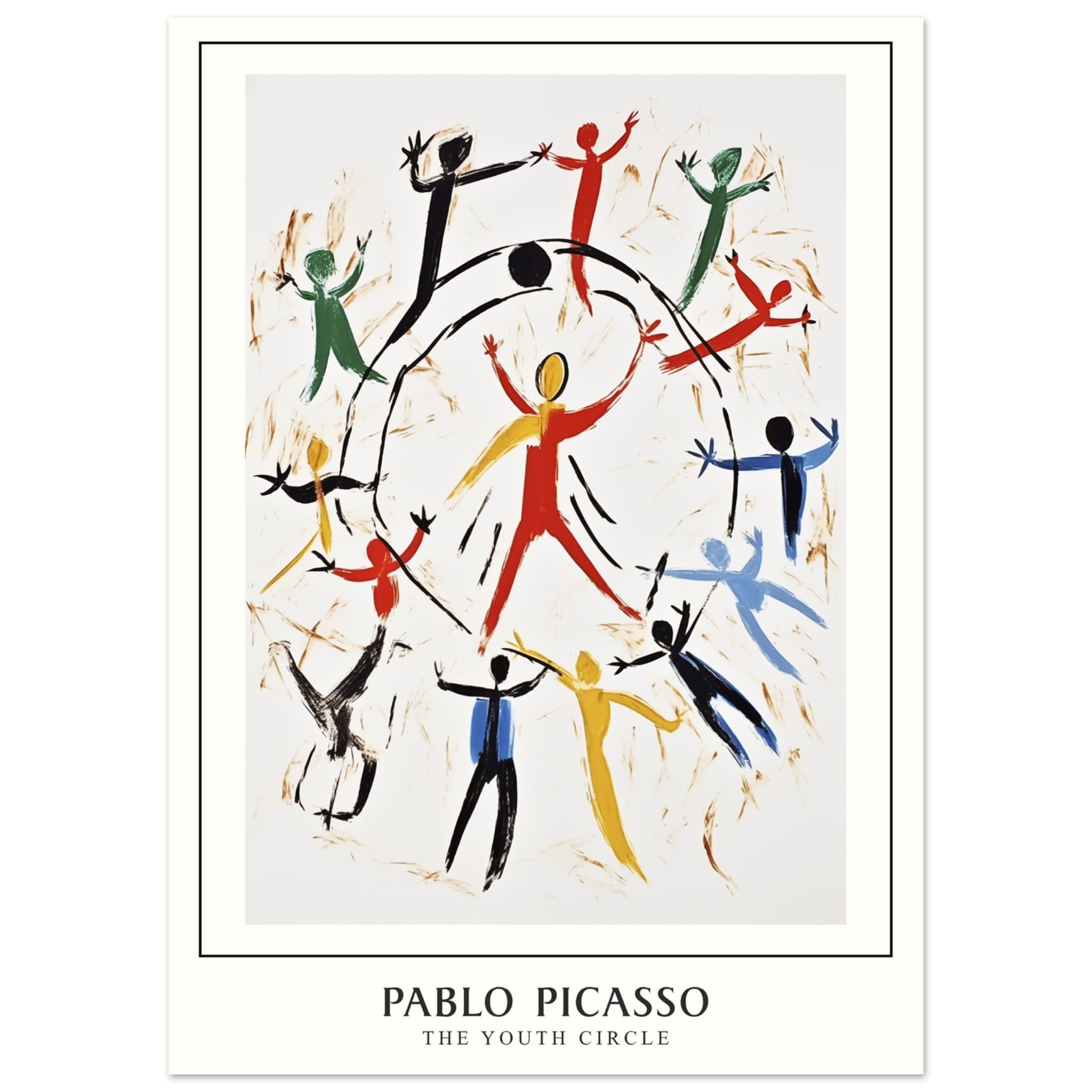 Artfulprints Poster Pablo Picasso - The youth circle - 50x70 cm - Meer