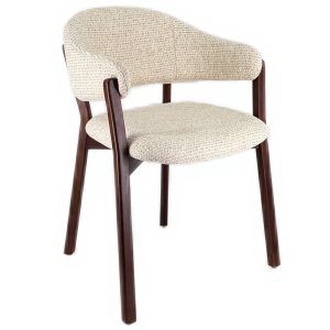 DÉJA Living Eetkamerstoel Uppsala – Beige/Walnoot – Set van 2 DÉJA Living Eetkamerstoel Uppsala – Beige/Walnoot – Set van 2
