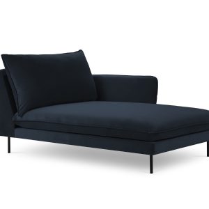 Cosmopolitan Design rechter chaise longue Vienna flueel, donkerblauw – Cosmopolitan Design rechter chaise longue Vienna flueel, donkerblauw –