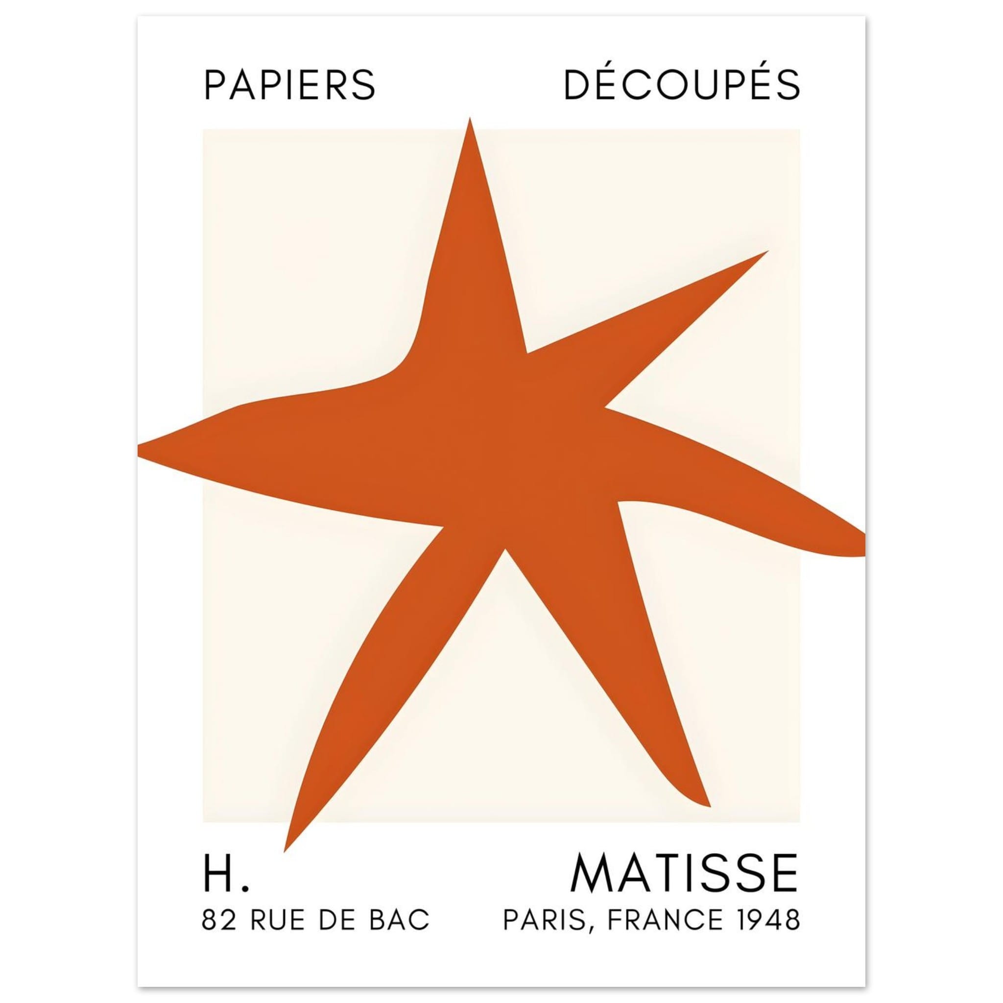 Artfulprints Poster Matisse – Star of the sea orange - 30x40 cm - Oran