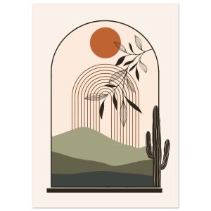 Artfulprints Poster Boho – Desert window – 50×70 cm – Meerkleurig Artfulprints Poster Boho – Desert window – 50×70 cm – Meerkleurig