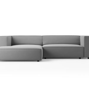 Cosmopolitan Design linker hoekbank Arendal 3-zits, flueel, lichtgrijs