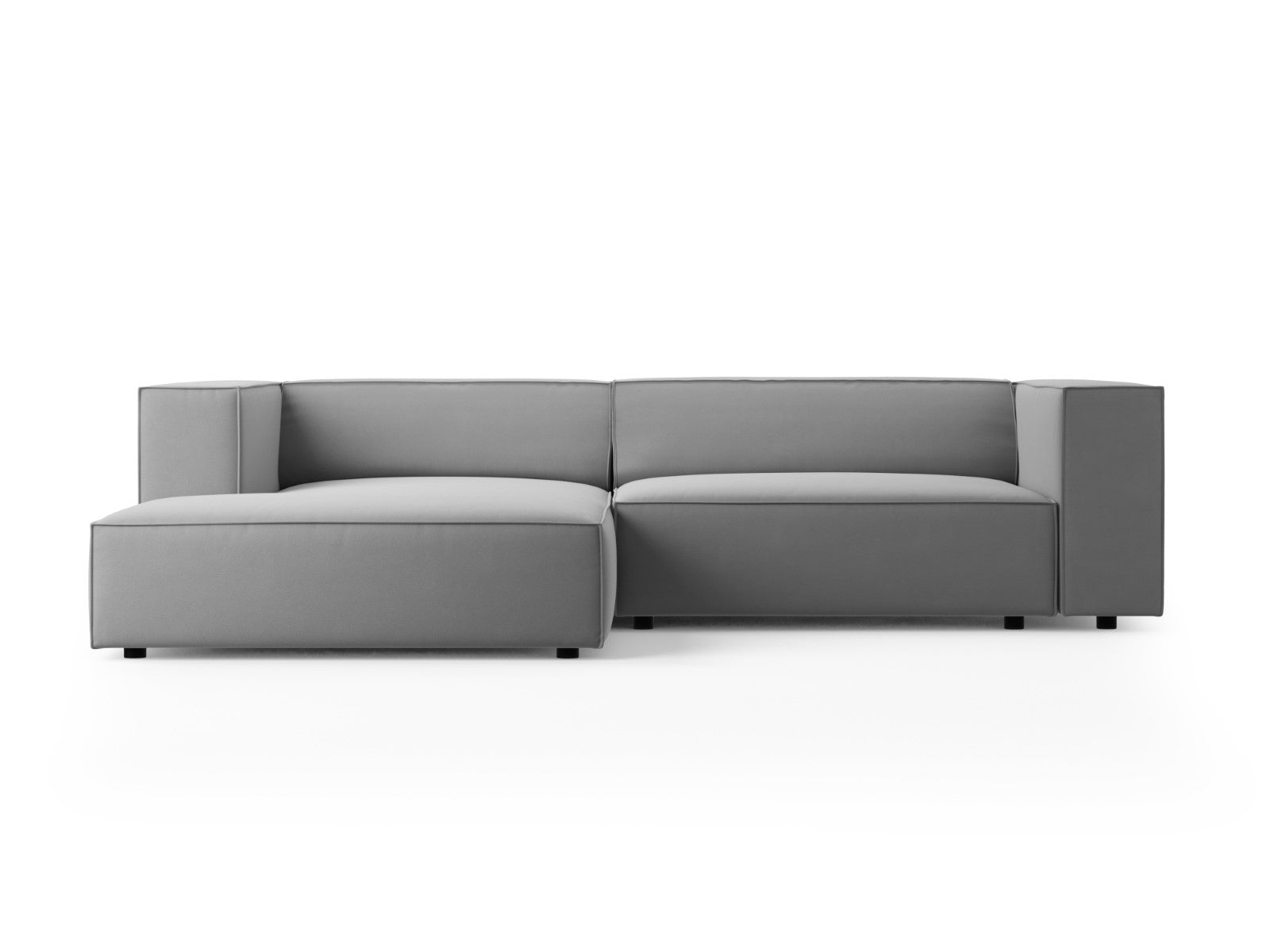 Cosmopolitan Design linker hoekbank Arendal 3-zits, flueel, lichtgrijs