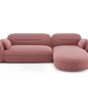 Cosmopolitan Design Modulaire hoekbank rechts Sydney 4-zits, flueel, z Cosmopolitan Design Modulaire hoekbank rechts Sydney 4-zits, flueel, z
