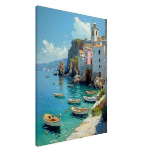 Artfulprints Canvas Harbour breeze canvas – 75×100 cm – Blauw Artfulprints Canvas Harbour breeze canvas – 75×100 cm – Blauw