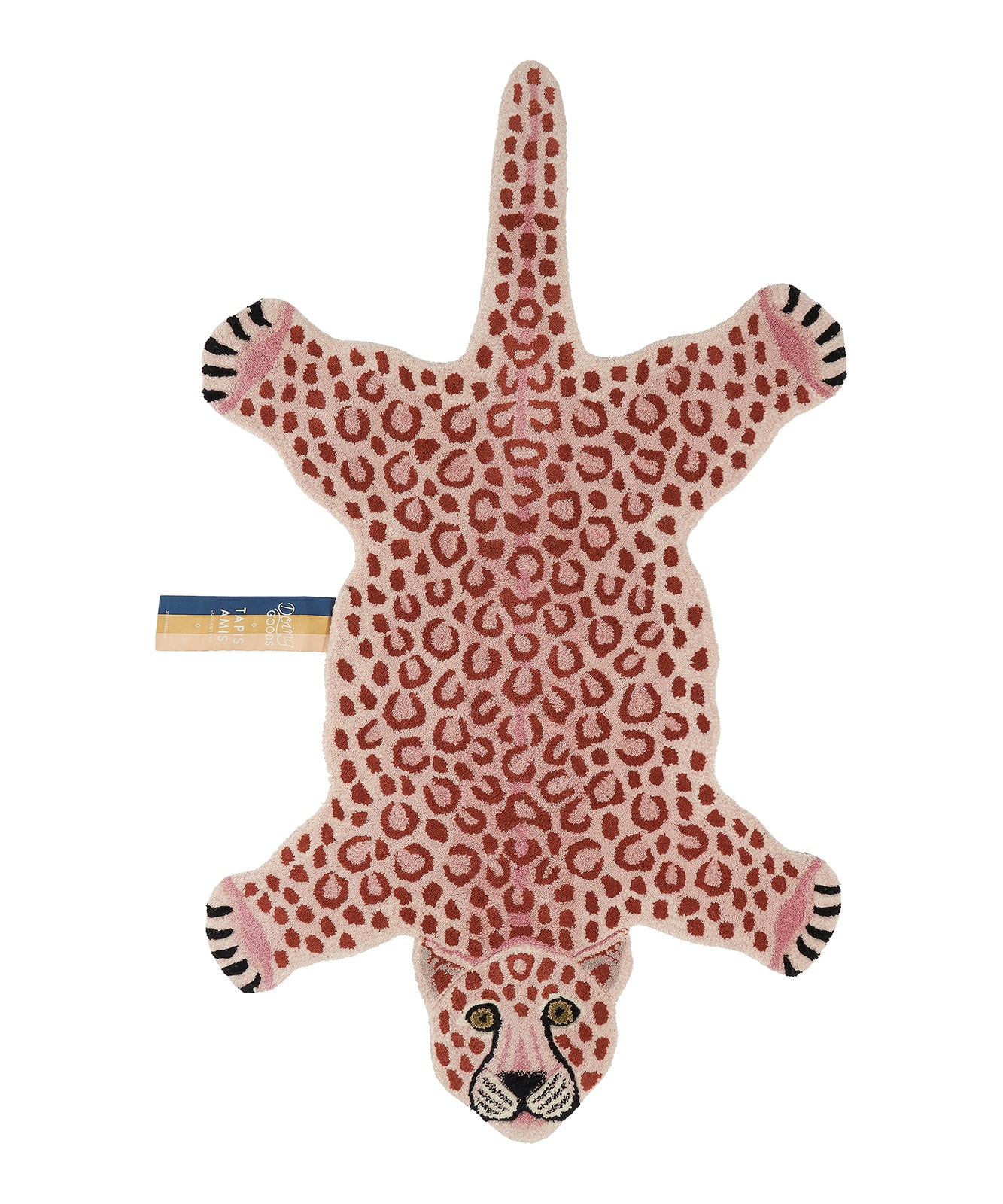 Doing Goods Pink Luipaard Vloerkleed - Groot 150 x 88 x 2 cm - 100% wo