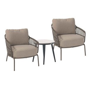 4 Seasons loungeset Capalbio bruin – bijzettafel lucas Ø50 cm 3-delig 4 Seasons loungeset Capalbio bruin – bijzettafel lucas Ø50 cm 3-delig