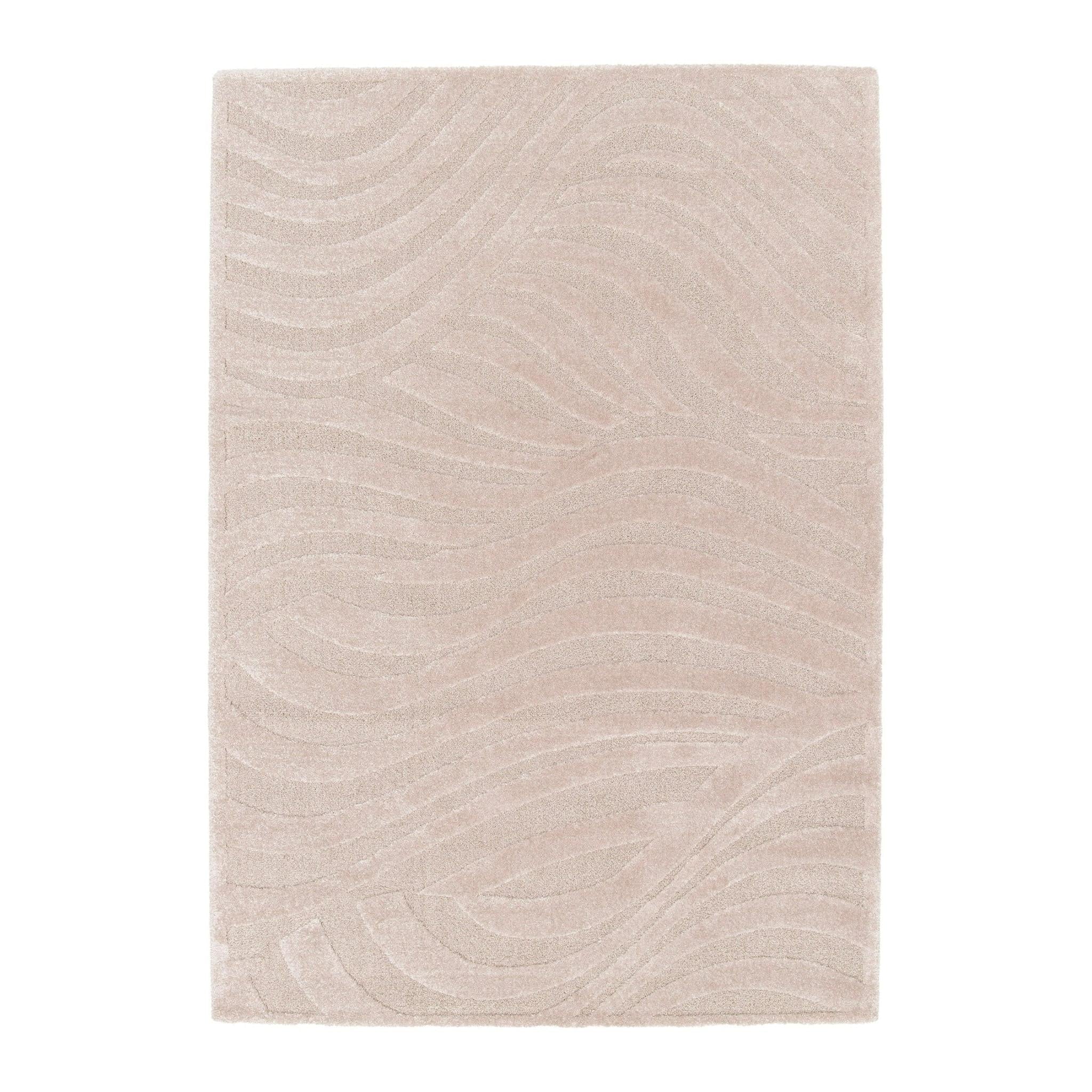 AFK Living vloerkleed Wave - reliëfeffect - beige - 120 x 170 cm