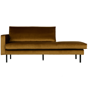 WOOOD daybed links Rodeo – Velvet – Honinggeel – 85x203x86 WOOOD daybed links Rodeo – Velvet – Honinggeel – 85x203x86