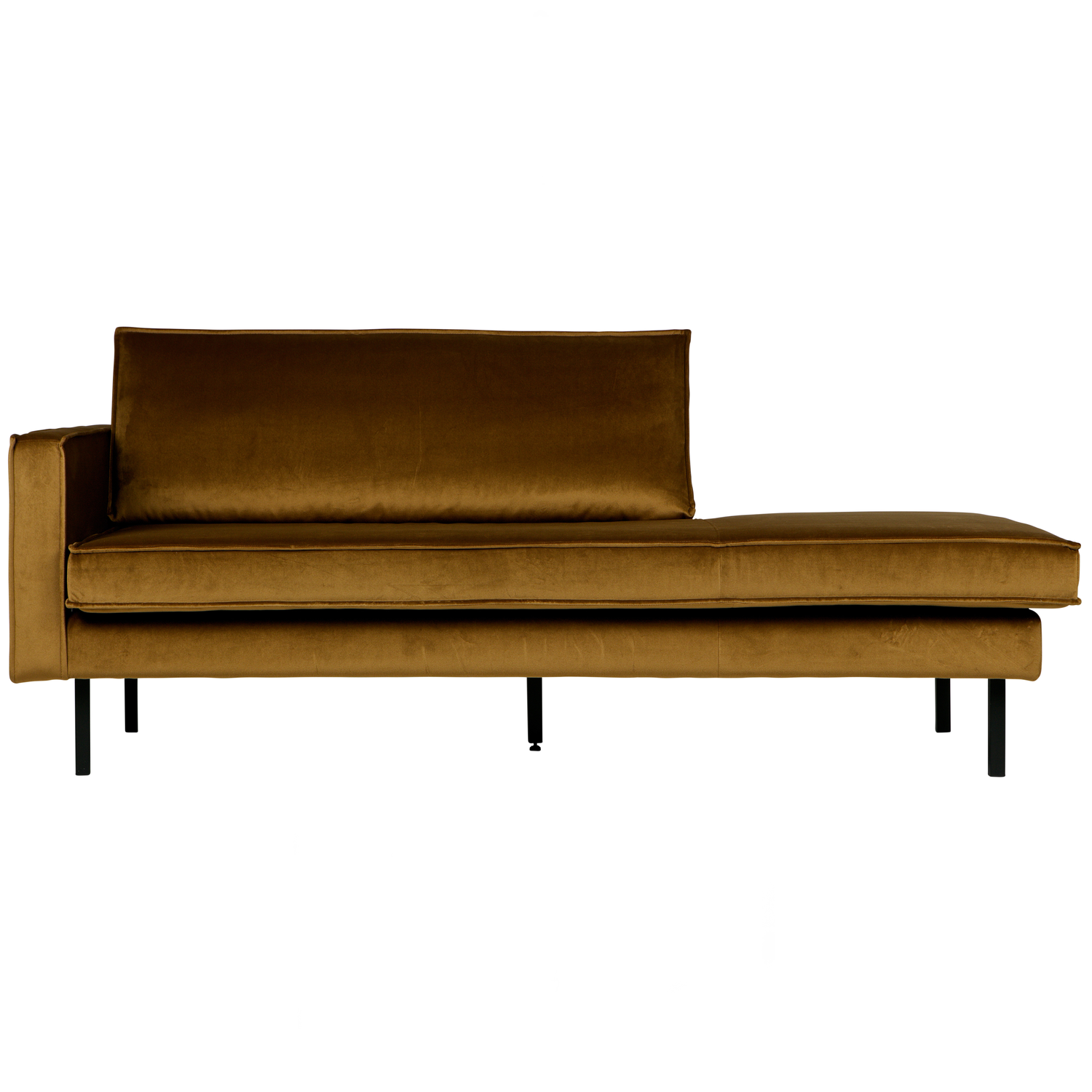 WOOOD daybed links Rodeo - Velvet - Honinggeel - 85x203x86
