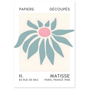 Artfulprints Poster Matisse – Deep sea dance turquoise – A4 21×29.7 cm Artfulprints Poster Matisse – Deep sea dance turquoise – A4 21×29.7 cm