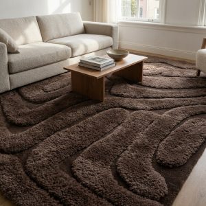 DÉJA Living Vloerkleed Calen – Bruin Stof – 200x290cm