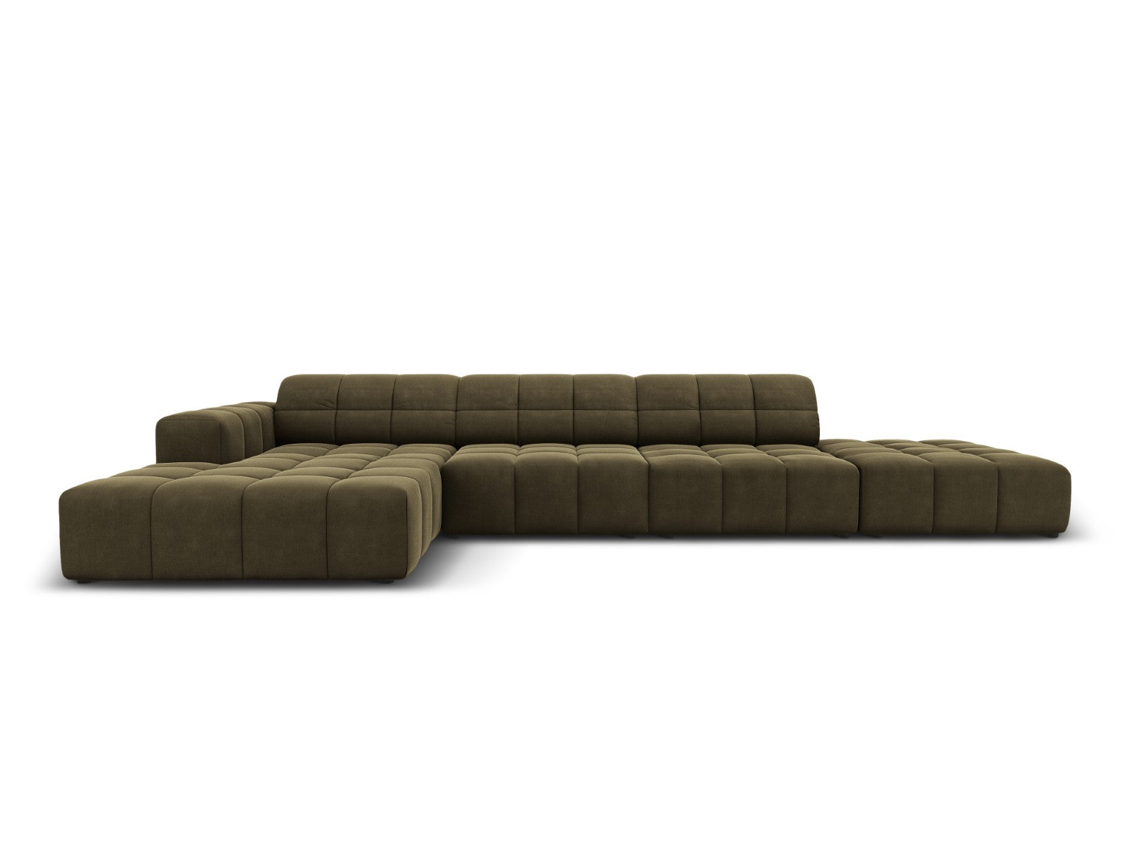 Cosmopolitan Design linker hoekbank Chicago 5-zits, flueel groente - 1