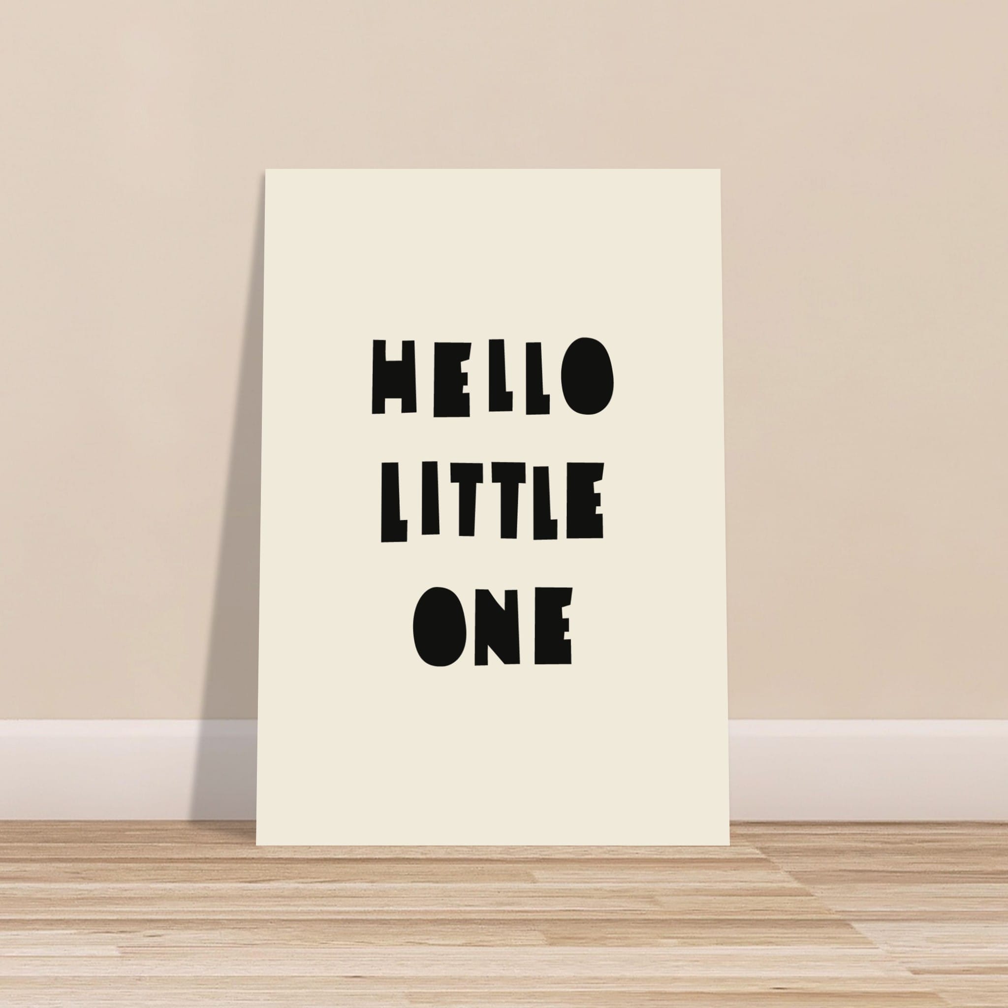 Artfulprints Poster Hello little one - 30x40 cm - Zwart / Wit