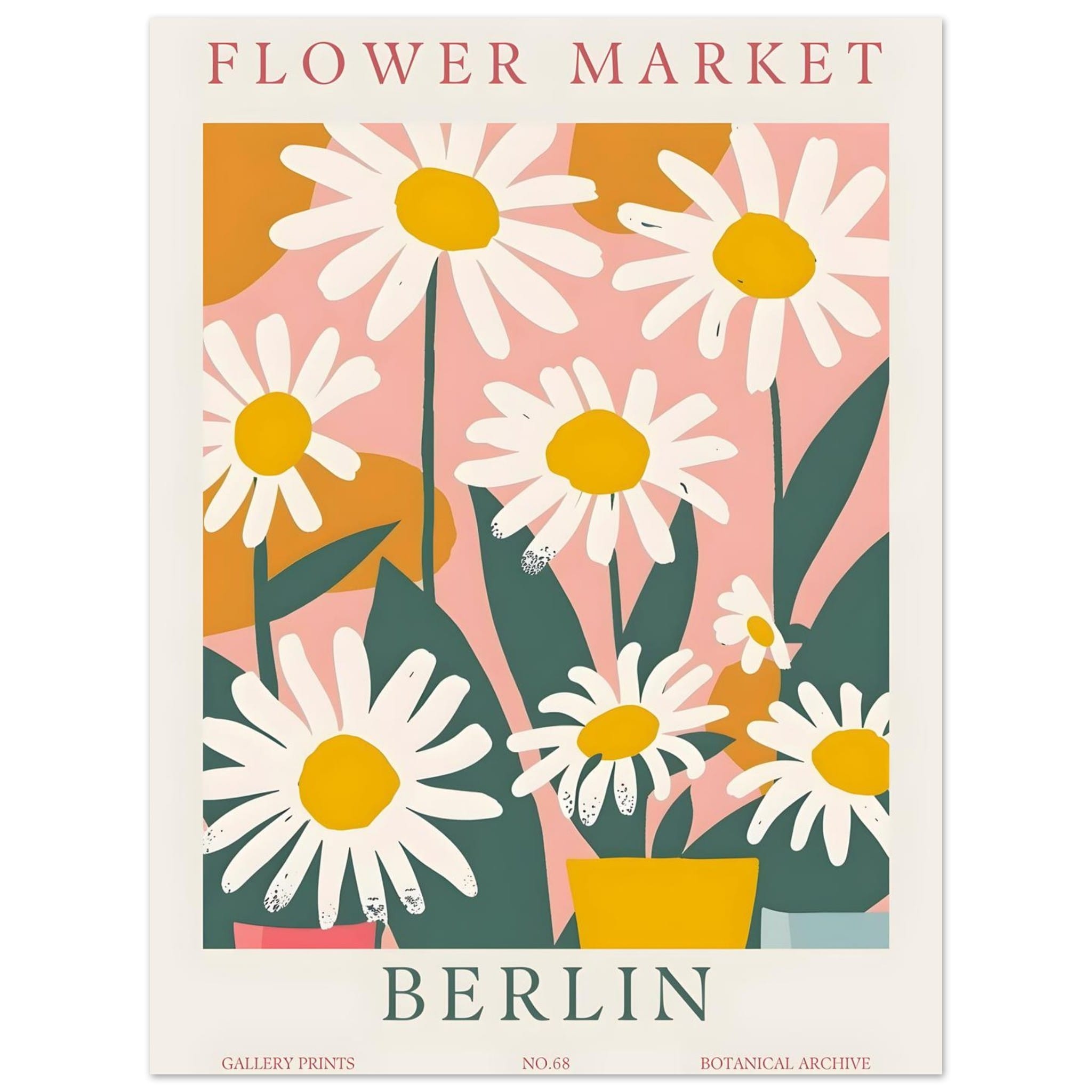 Artfulprints Poster Flower market - Berlin II - 30x40 cm - Meerkleurig