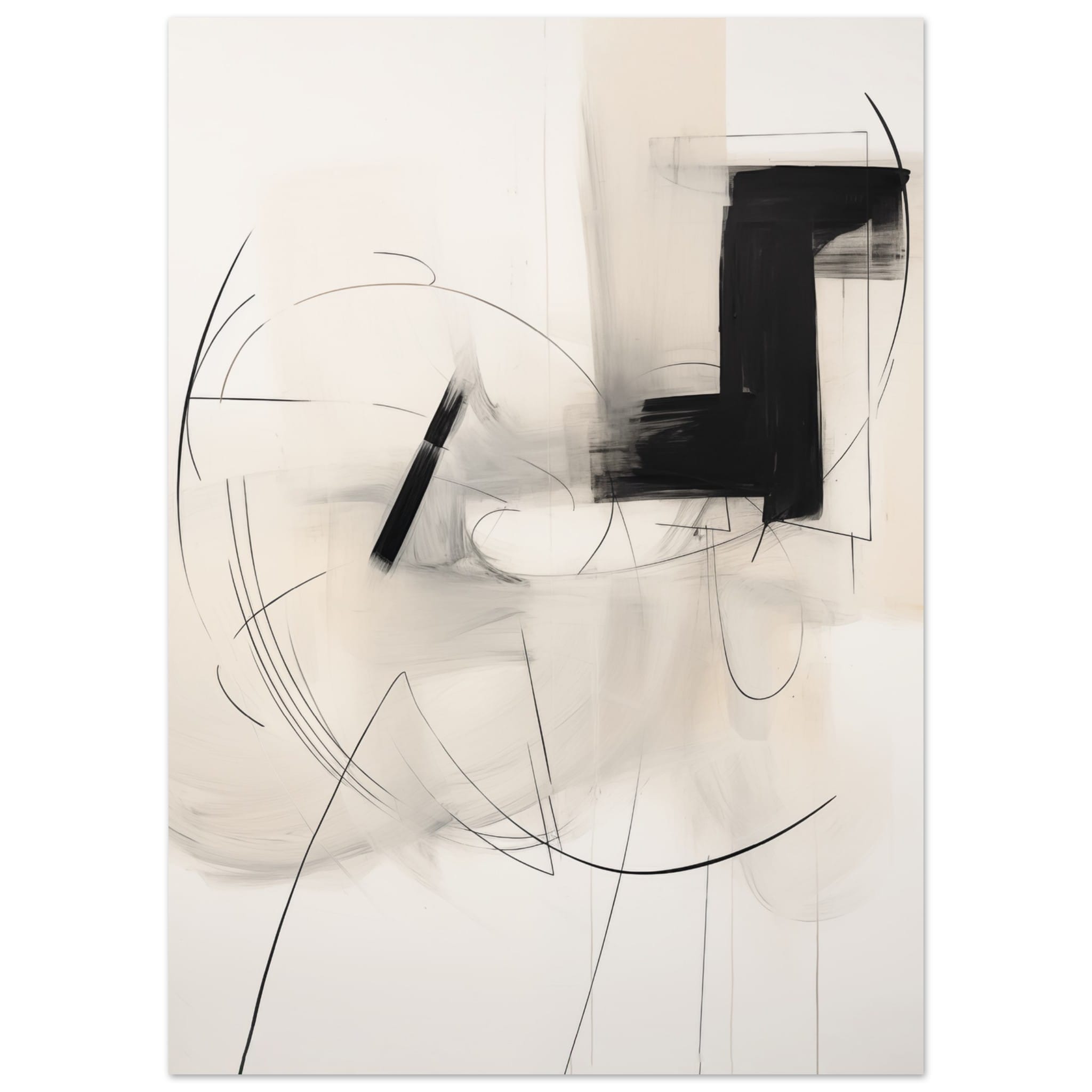 Artfulprints Abstract - Chique brush 7 poster 50x70 cm