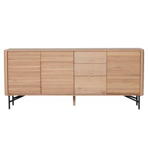 DÉJA Living Dressoir Inès – Eikenhout/Metaal – Naturel – 200x45x86cm DÉJA Living Dressoir Inès – Eikenhout/Metaal – Naturel – 200x45x86cm