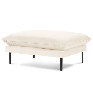 Cosmopolitan Design Poef Vienna flueel, lichtbeige – 73x93x43cm Cosmopolitan Design Poef Vienna flueel, lichtbeige – 73x93x43cm