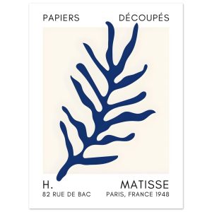Artfulprints Poster Matisse – Ocean flora navy blue II – 30×40 cm – Bl Artfulprints Poster Matisse – Ocean flora navy blue II – 30×40 cm – Bl