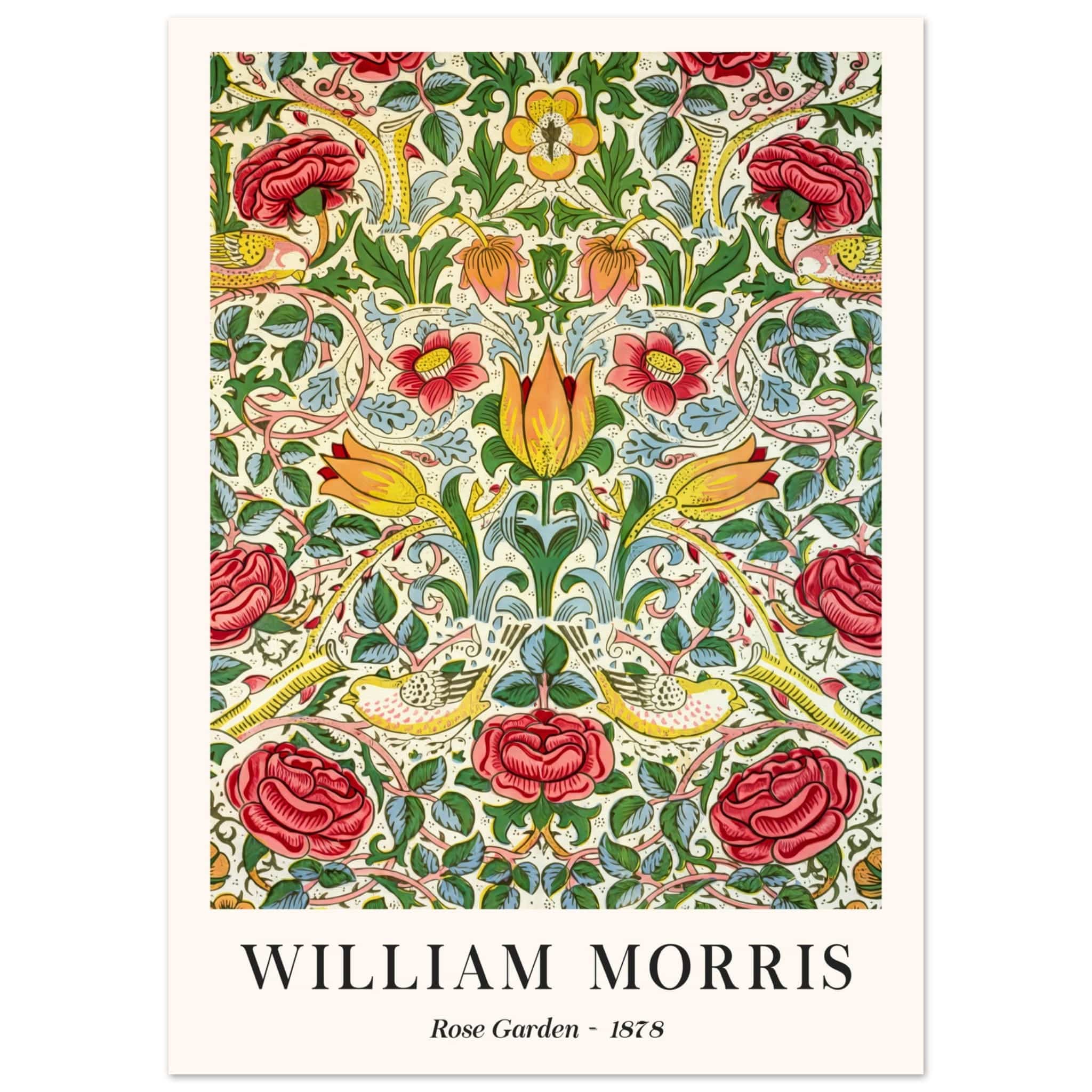 Artfulprints Poster William Morris - Rose garden 1878 - 50x70 cm - Gro