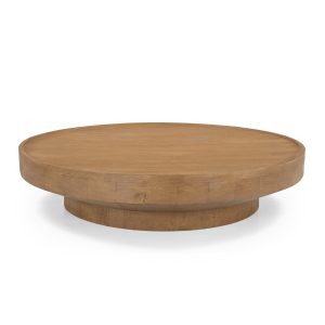 DÉJA Living Salontafel Gabriel – Rond Naturel Hout – 115x115x25cm