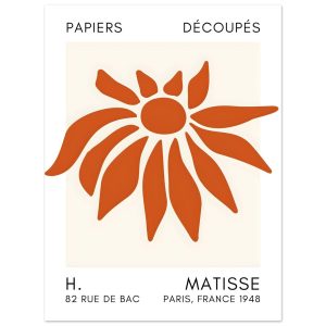 Artfulprints Poster Matisse – Deep sea dance orange – 30×40 cm – Oranj