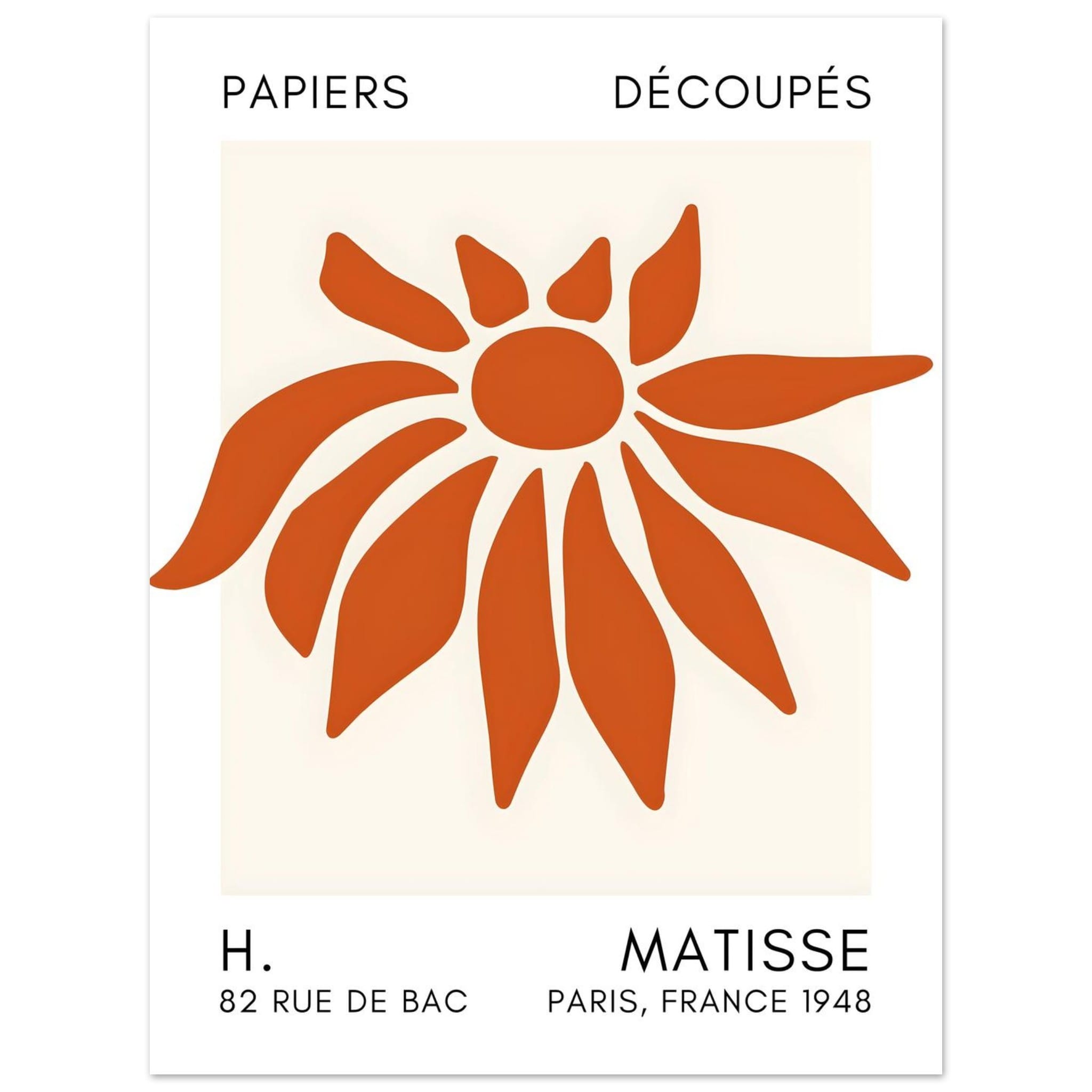 Artfulprints Poster Matisse – Deep sea dance orange - 30x40 cm - Oranj