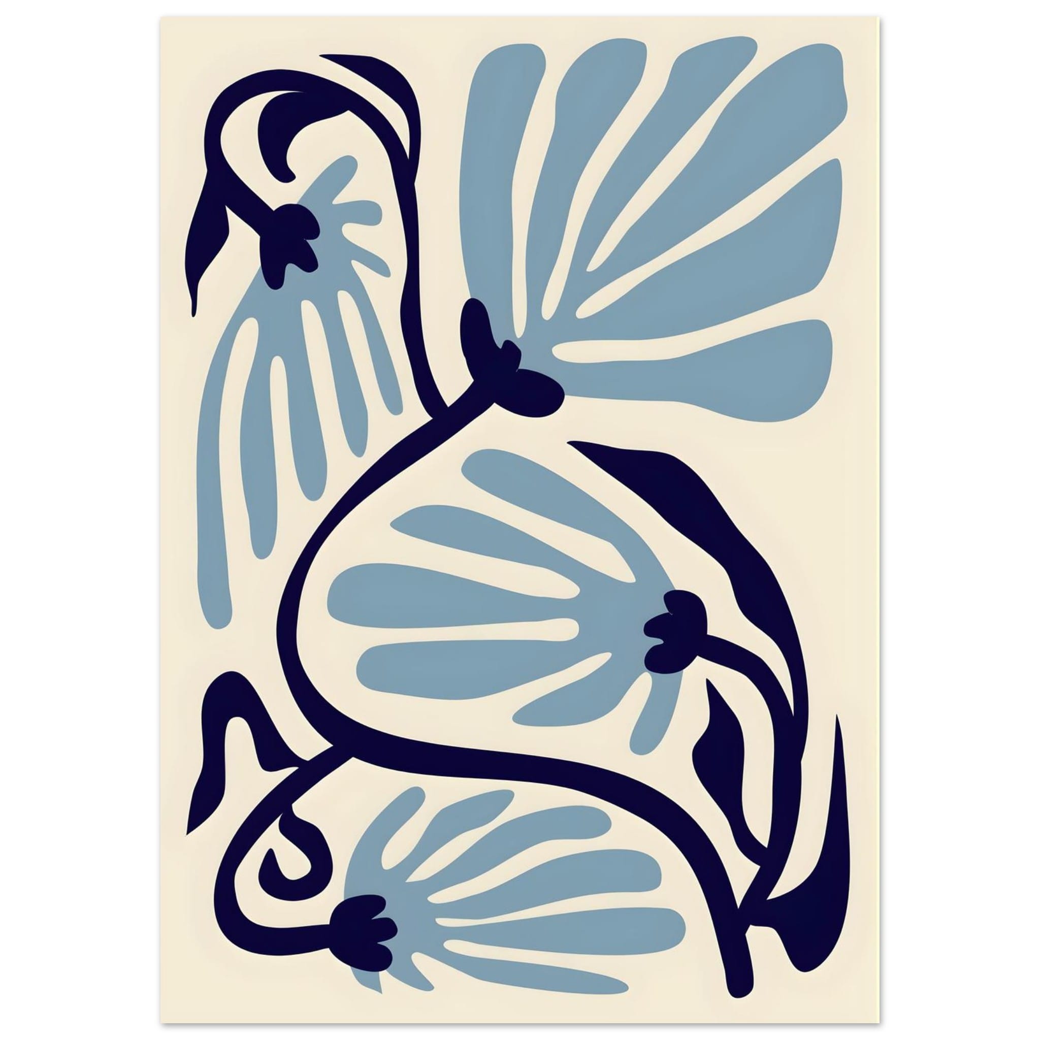 Artfulprints Poster Matisse – Ode to a turquoise flower - 50x70 cm - T