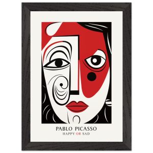 Artfulprints Poster met Lijst Pablo Picasso – Happy or sad – A4 21×29. Artfulprints Poster met Lijst Pablo Picasso – Happy or sad – A4 21×29.