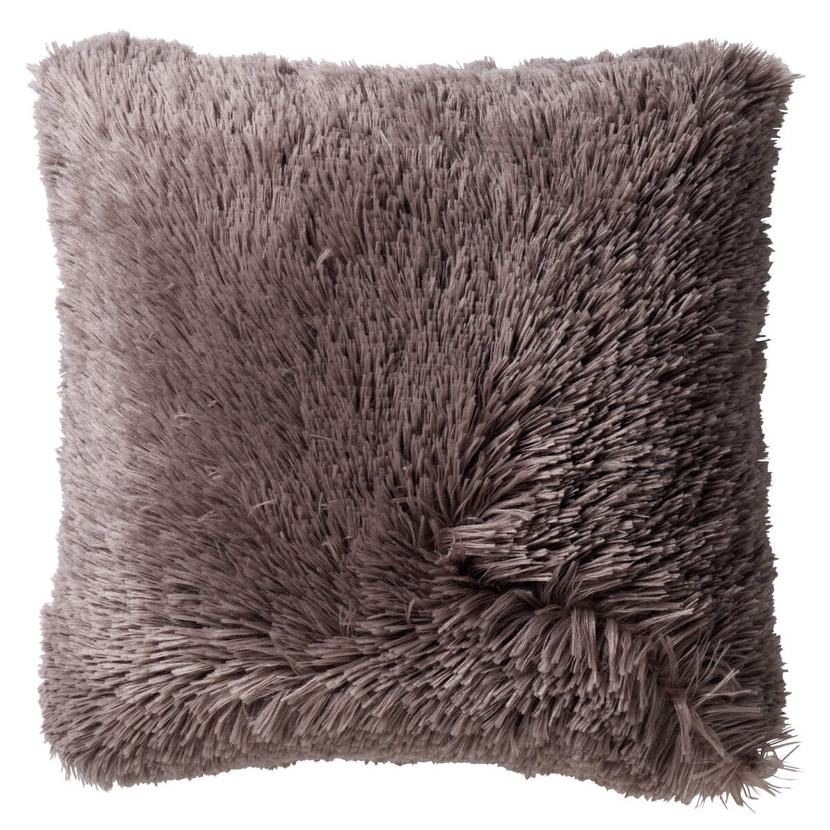 FLUFFY - Kussenhoes 45x45 cm - superzacht - effen kleur - Driftwood -