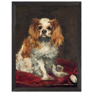 Artfulprints Poster met Lijst Edouard Manet – A King Charles Spaniel – Artfulprints Poster met Lijst Edouard Manet – A King Charles Spaniel –
