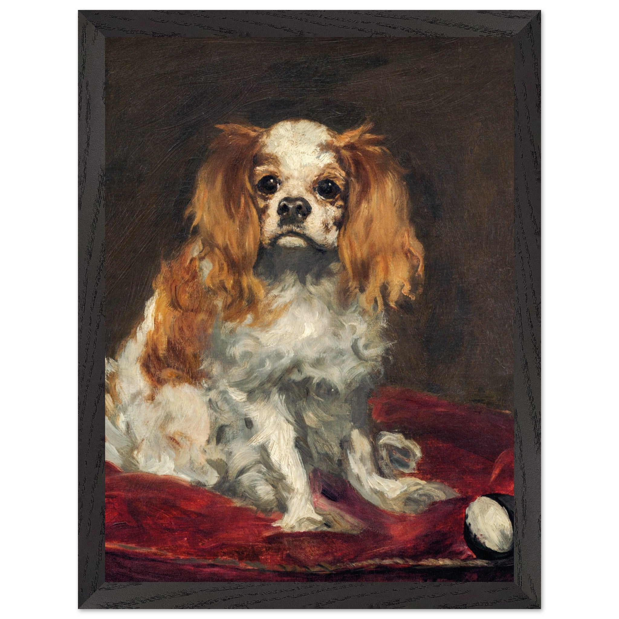 Artfulprints Poster met Lijst Edouard Manet - A King Charles Spaniel -