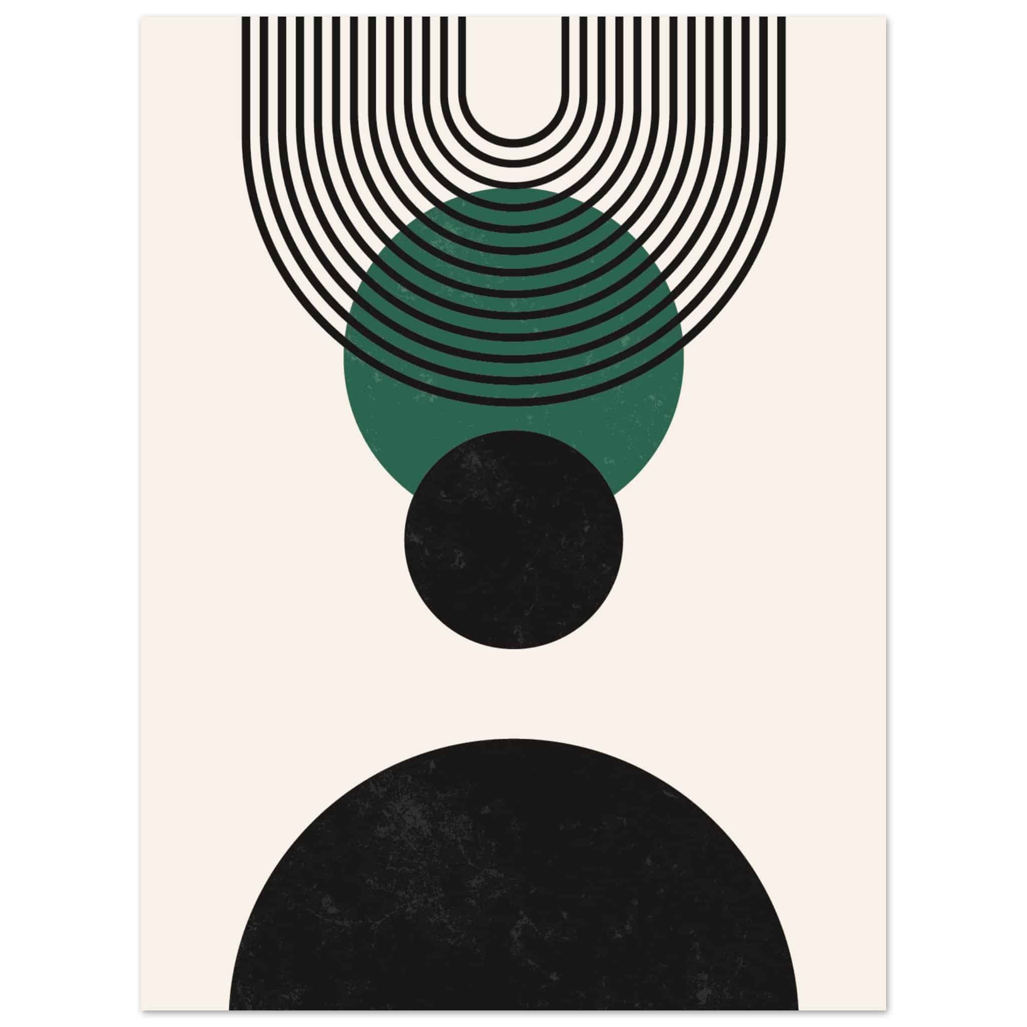 Artfulprints Poster Boho wall art - Boho arches - 30x40 cm - Zwart / W