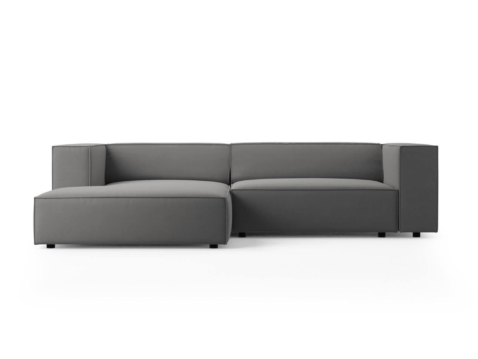 Cosmopolitan Design linker hoekbank Arendal 3-zits, flueel, cement - 1