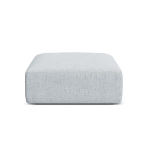 Cosmopolitan Design Poef Campi structurele stof lichtgrijs – 90x90x40c Cosmopolitan Design Poef Campi structurele stof lichtgrijs – 90x90x40c