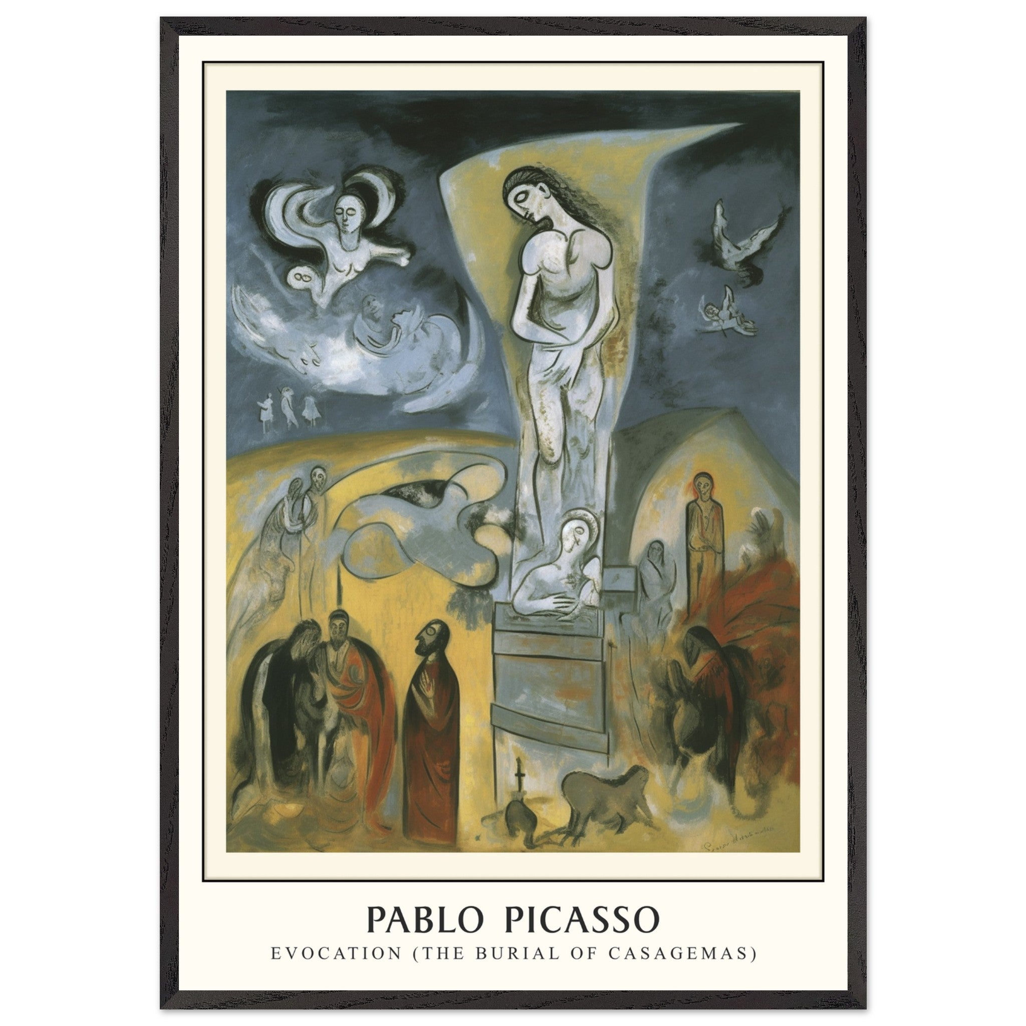 Artfulprints Poster met Lijst Pablo Picasso - Evocation - 70x100 cm -