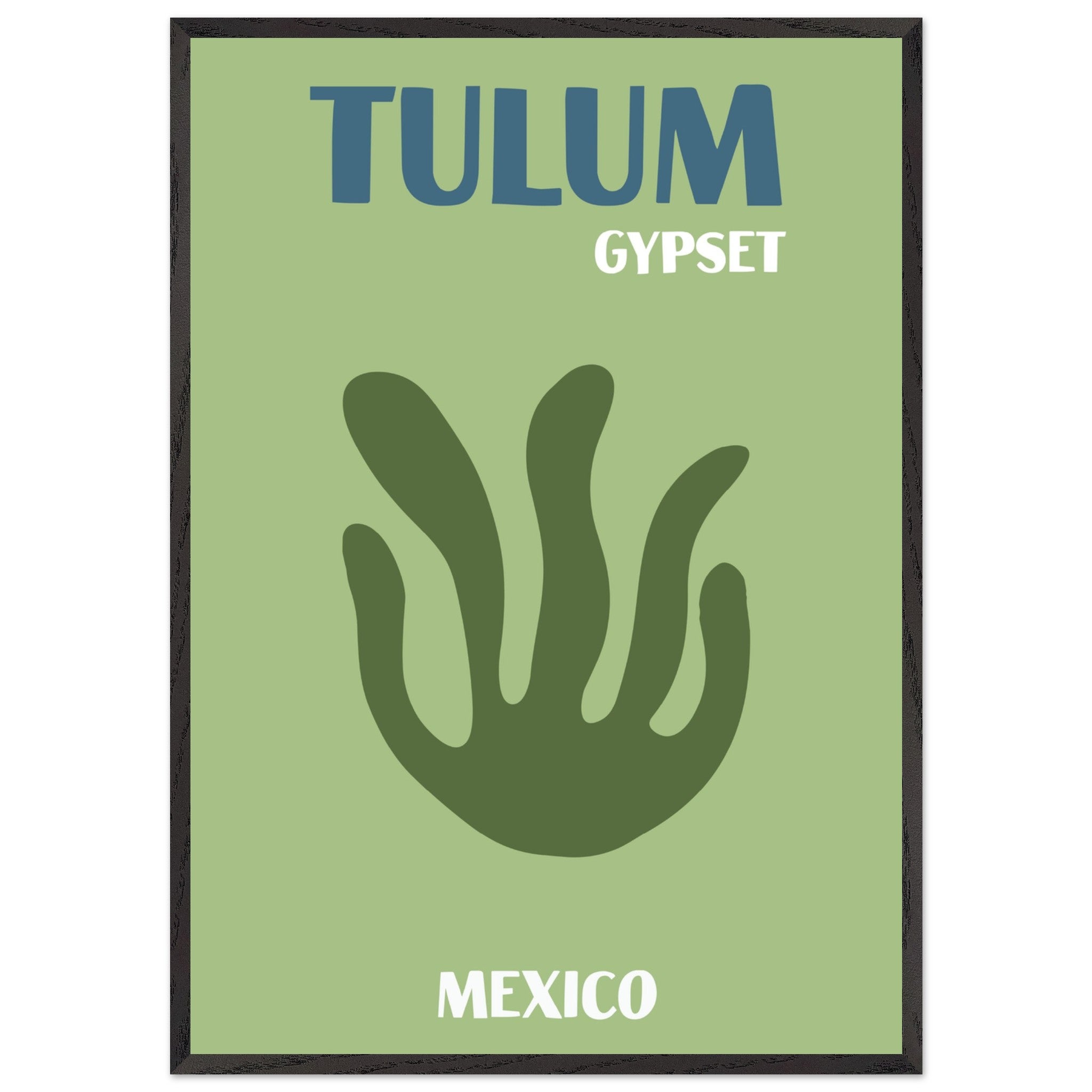 Artfulprints Poster met Lijst Mexico - Tulum Gypset - 70x100 cm - Groe