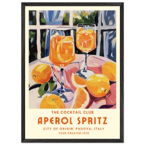 Artfulprints Poster met Lijst Aperol Spritz – The cocktail club II – 5