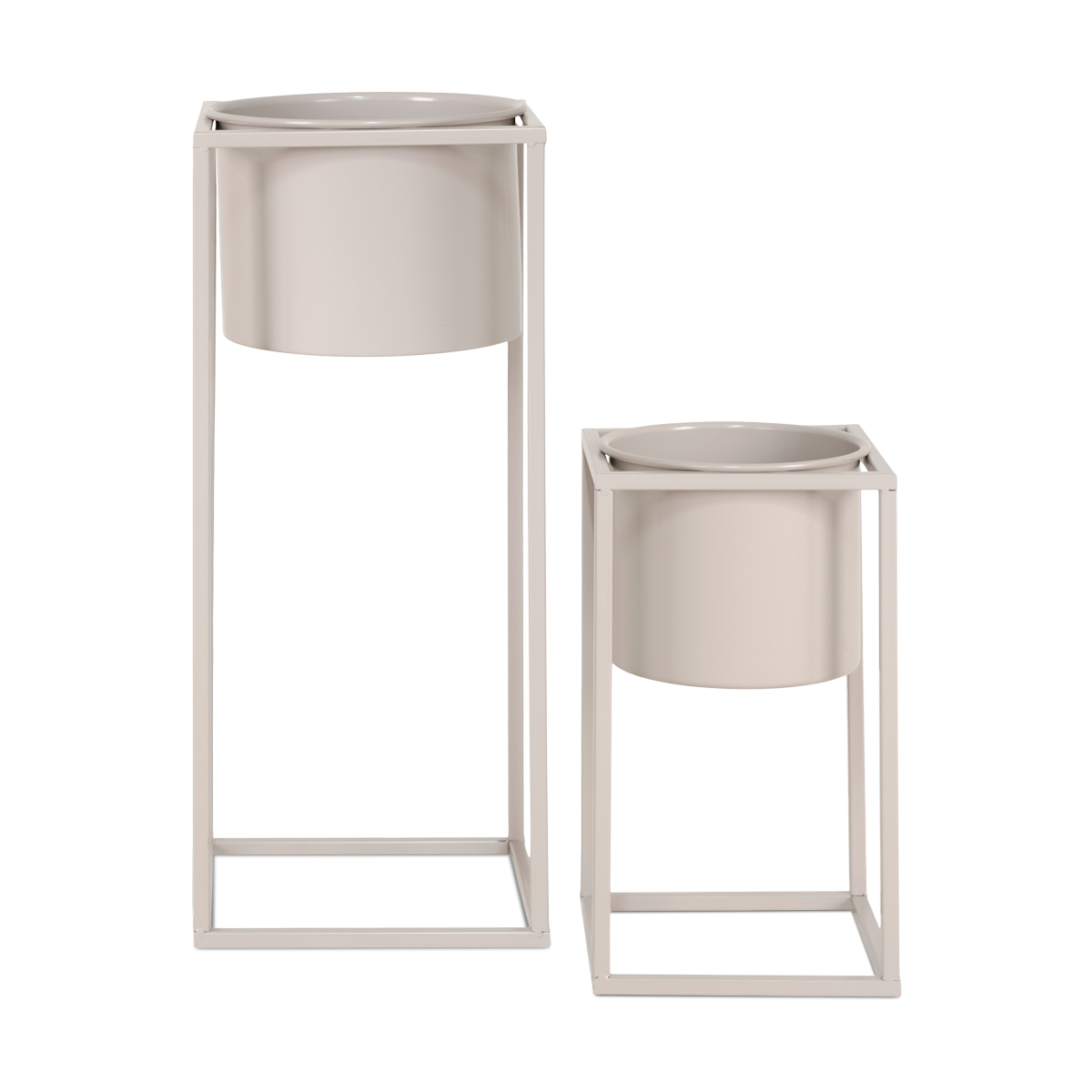 Artichok Finnley staande bloempot beige - set van 2