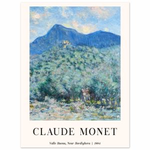 Artfulprints Poster Claude Monet – Valle Buona, near Bordighera – 30×4 Artfulprints Poster Claude Monet – Valle Buona, near Bordighera – 30×4