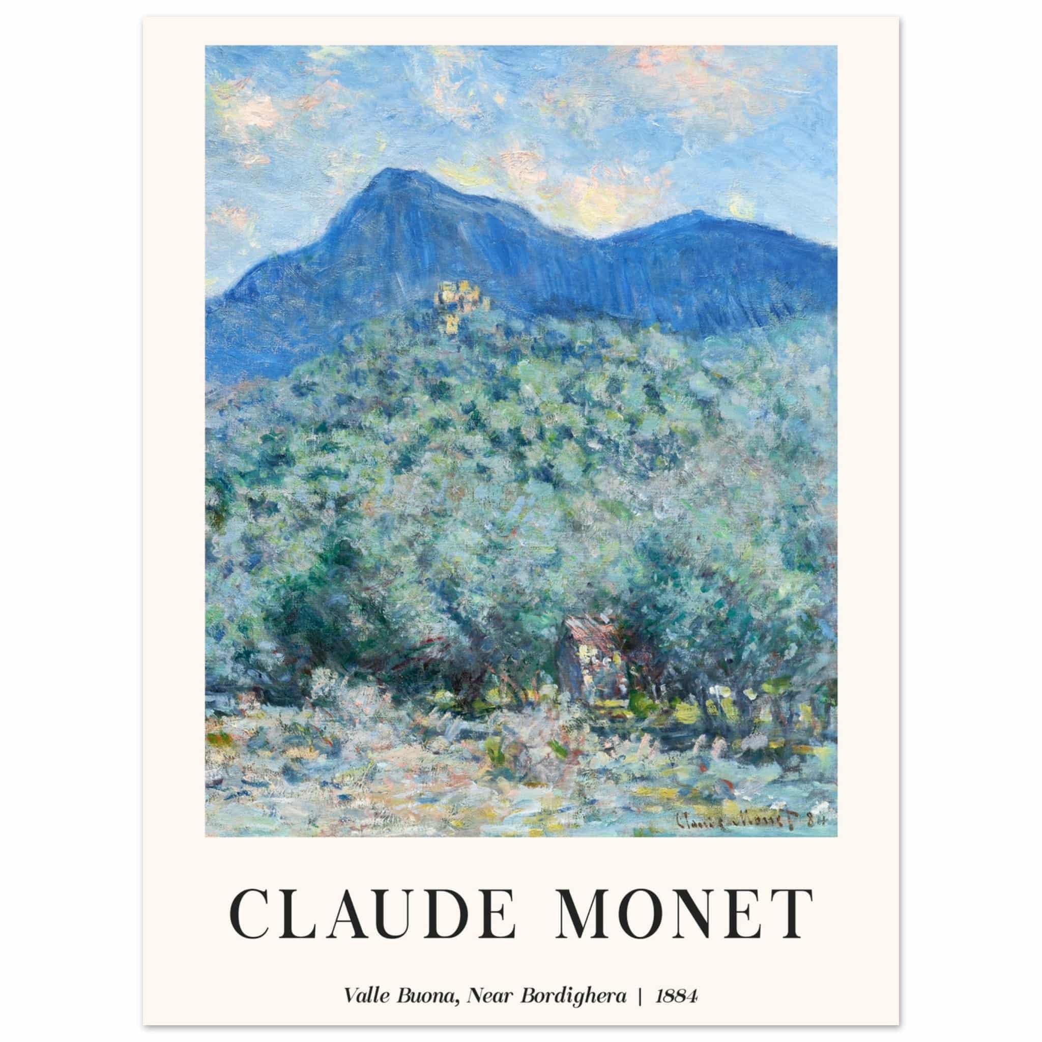 Artfulprints Poster Claude Monet - Valle Buona, near Bordighera - 30x4