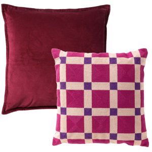 Dutch Decor set sierkussens – Blocks en Caith – Roze Dutch Decor set sierkussens – Blocks en Caith – Roze