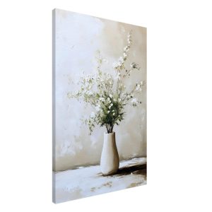 Artfulprints Canvas Artistic flowers in a vase canvas – 60×90 cm – Wit Artfulprints Canvas Artistic flowers in a vase canvas – 60×90 cm – Wit
