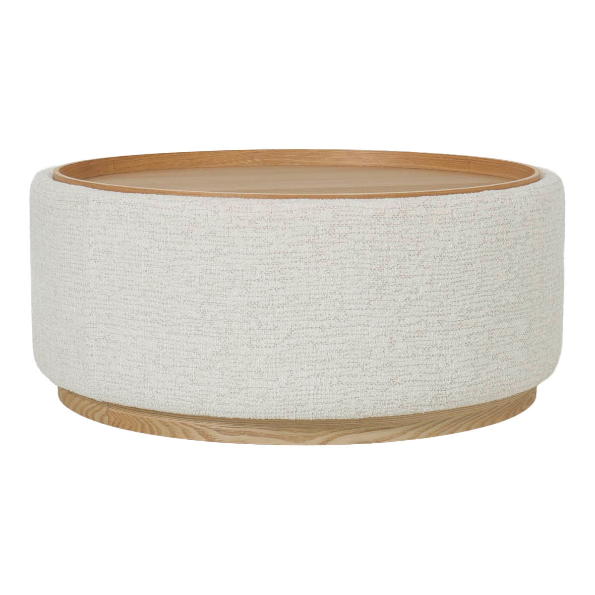 DÉJA Living Salontafel Marcia - Rond Beige/Naturel - Incl. Opbergruimt